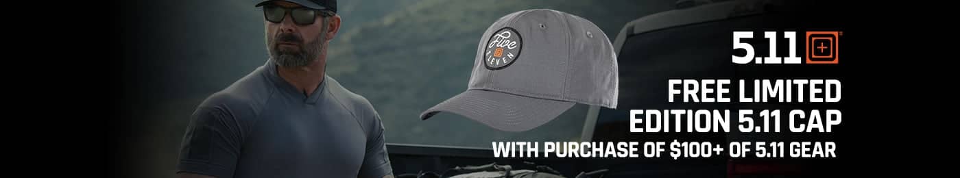 Free 5.11 Cap with $100+ Purchase