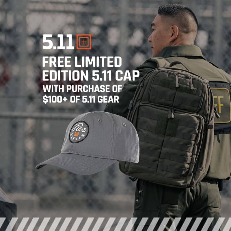 Free 5.11 Cap with $100+ Purchase