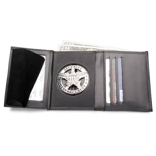 Galls Tri-fold Leather Badge Traditional Size Wallet