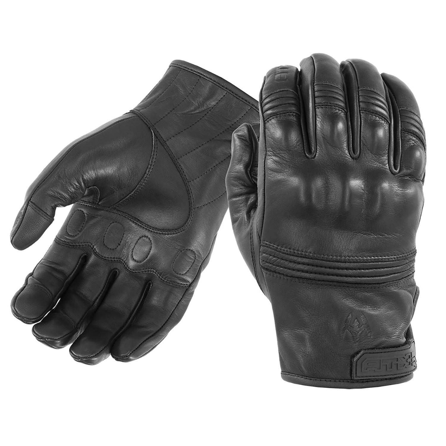 Damascus All-Leather Duty Gloves w/ Knuckle Armor