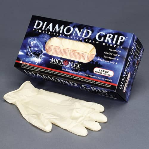 Microflex Medical Co Diamond Grip Latex Medical Gloves (100